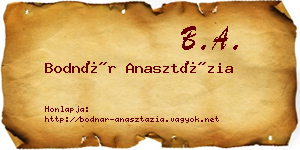 Bodnár Anasztázia névjegykártya